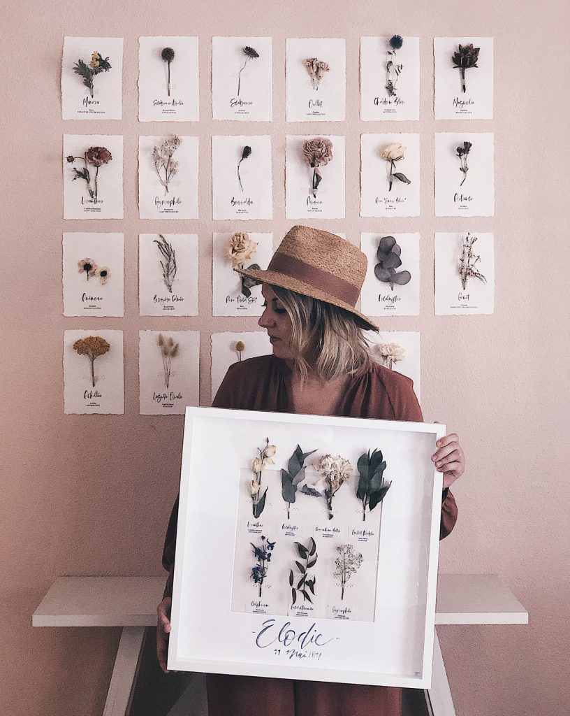 Flowever cadre pour bouquet de la mariée séché