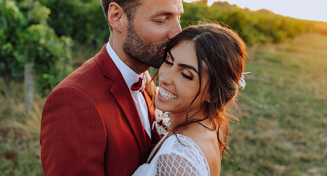 Photos de couple mariage bohème